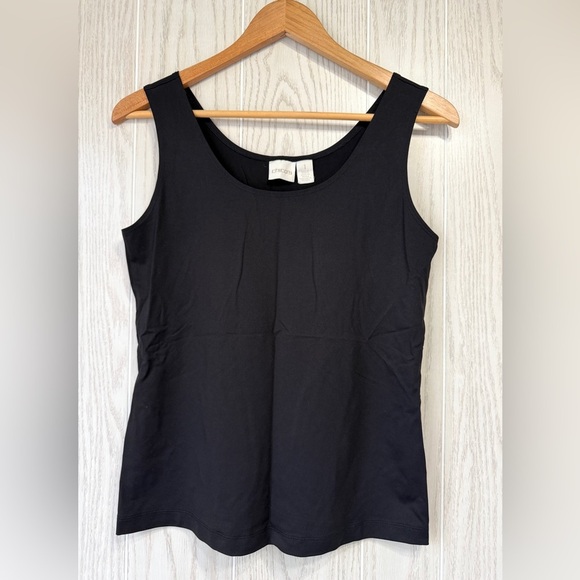 Chico’s Contemporary Vintage Black Tank Top Women Size Medium EUC - Picture 1 of 3